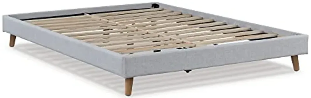 Signature Design by Ashley Tannally Upholstered Platform Bed Frame, Full, Beige