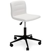 Signature Design by Ashley Beauenali Home Office Adjustable Swivel Desk Chair, White