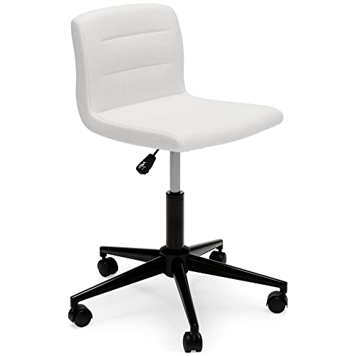 Signature Design by Ashley Beauenali Home Office Adjustable Swivel Desk Chair, White