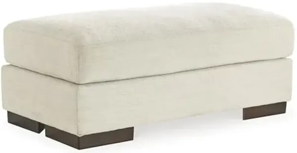 Signature Design by Ashley Maggie Contemporary Accent Ottoman, Off White