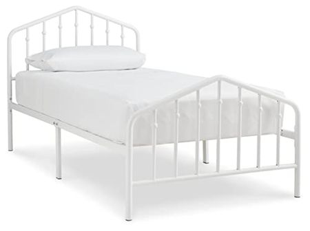 Signature Design by Ashley Trentlore Metal Bed, Twin, White