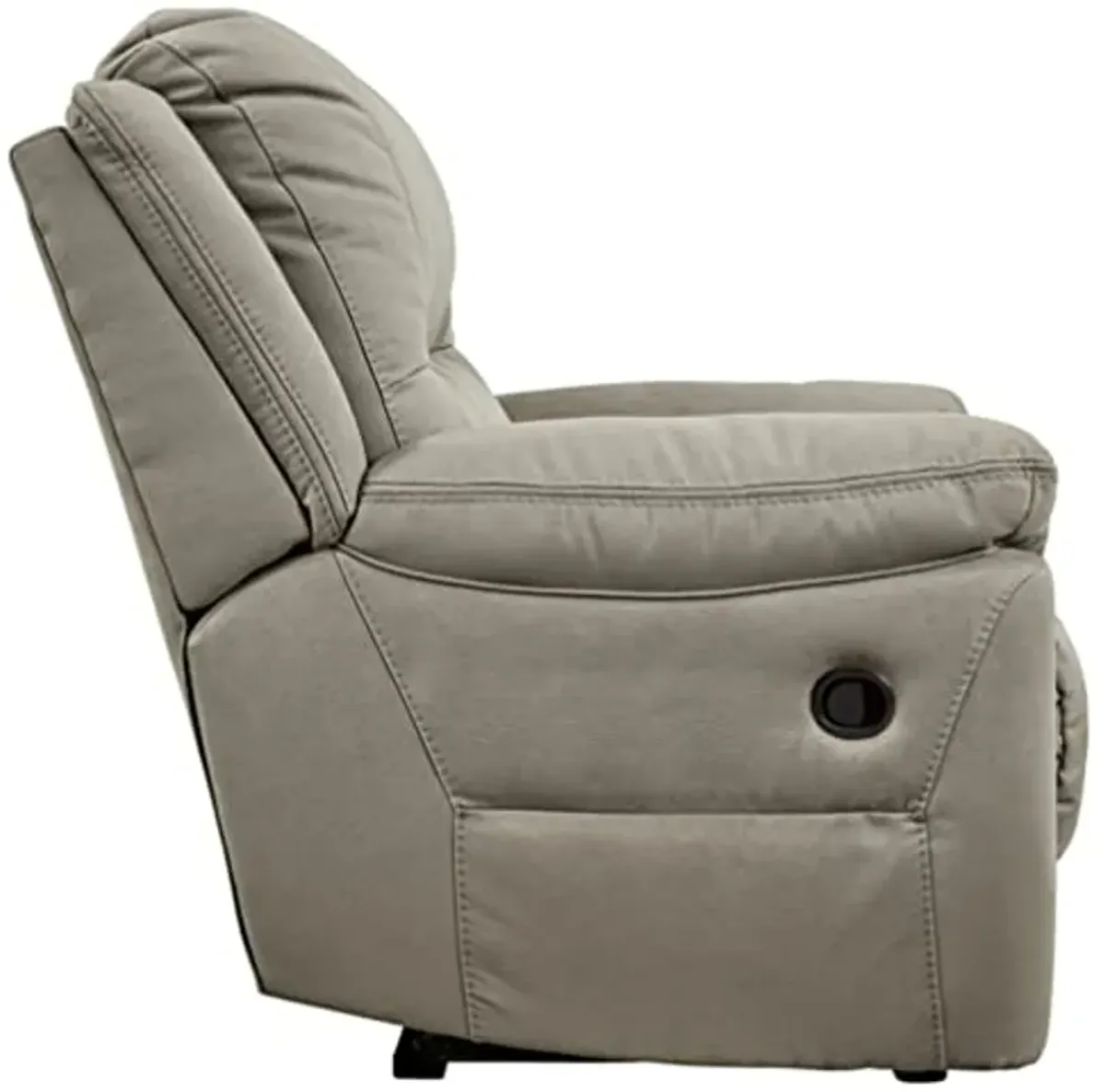 Signature Design by Ashley Next-Gen Gaucho Classic Faux Leather Zero Wall Wide Seat Recliner, Gray