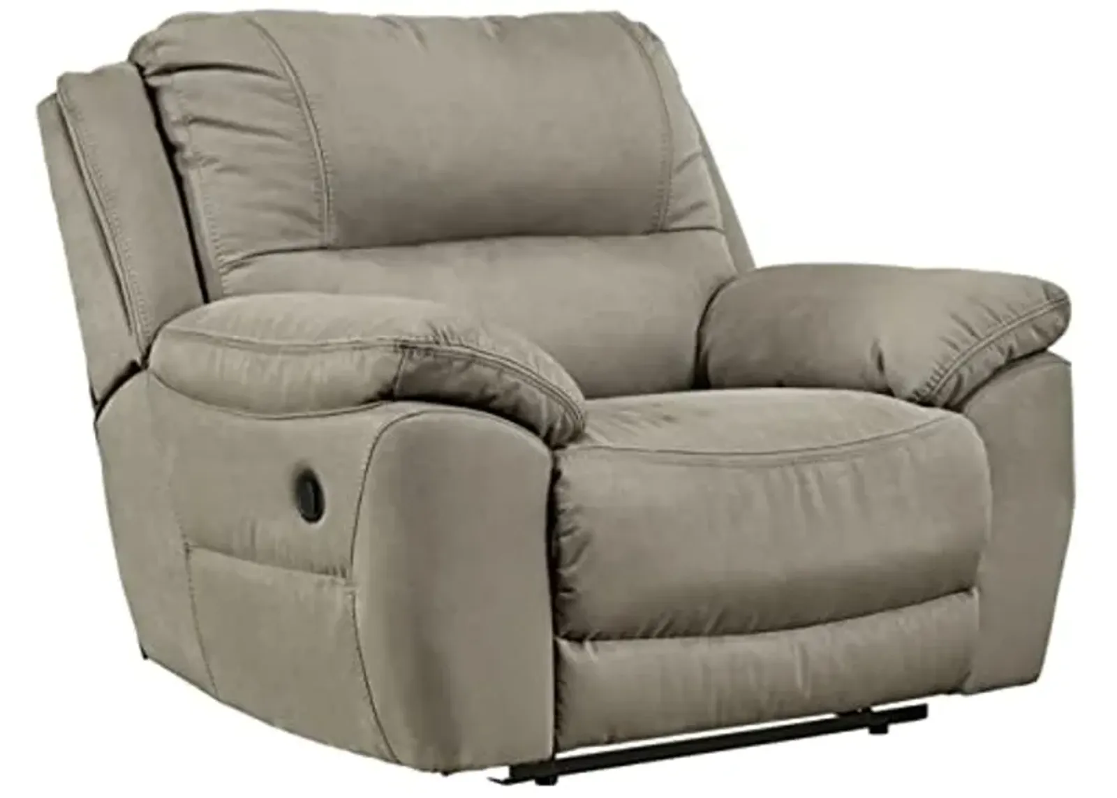 Signature Design by Ashley Next-Gen Gaucho Classic Faux Leather Zero Wall Wide Seat Recliner, Gray