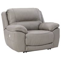Signature Design by Ashley Dunleith Zero Wall Recliner with Power Headrest, Gray