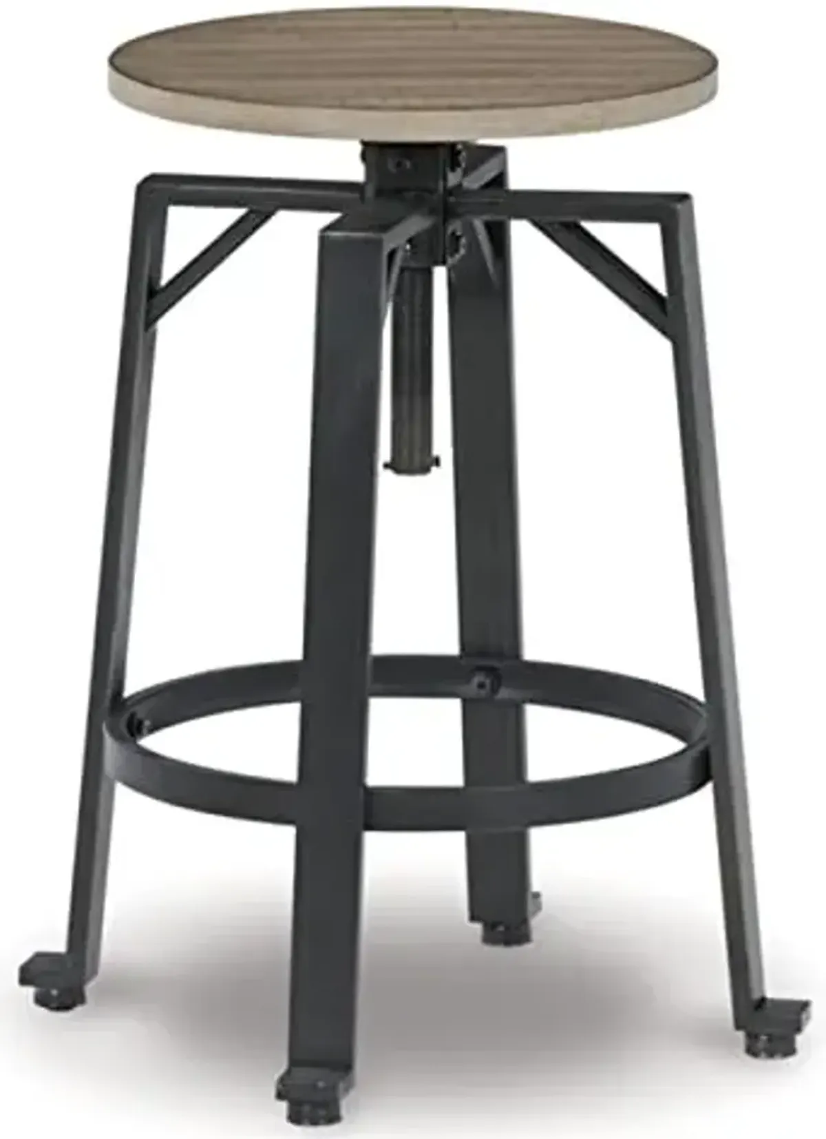 Signature Design by Ashley Lesterton Urban Industrial Counter Height Stool, 2 Count, Light Brown & Black