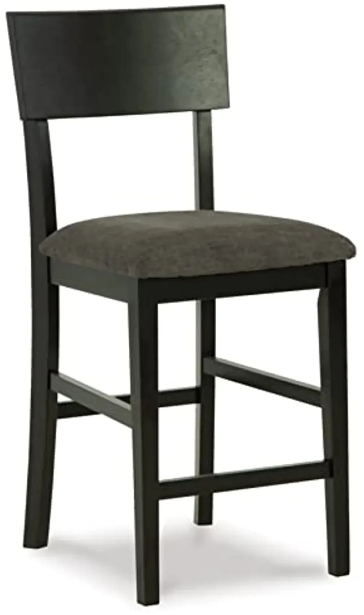 Signature Design by Ashley Chanzen Contemporary 24" Counter Height Barstool, 2 Count, Charcoal Gray