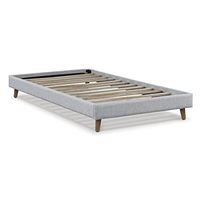 Signature Design by Ashley Tannally Upholstered Platform Bed Frame, Twin, Beige