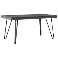 Signature Design by Ashley Strumford Contemporary Rectangular Dining Room Table with Hairpin Legs, Charcoal