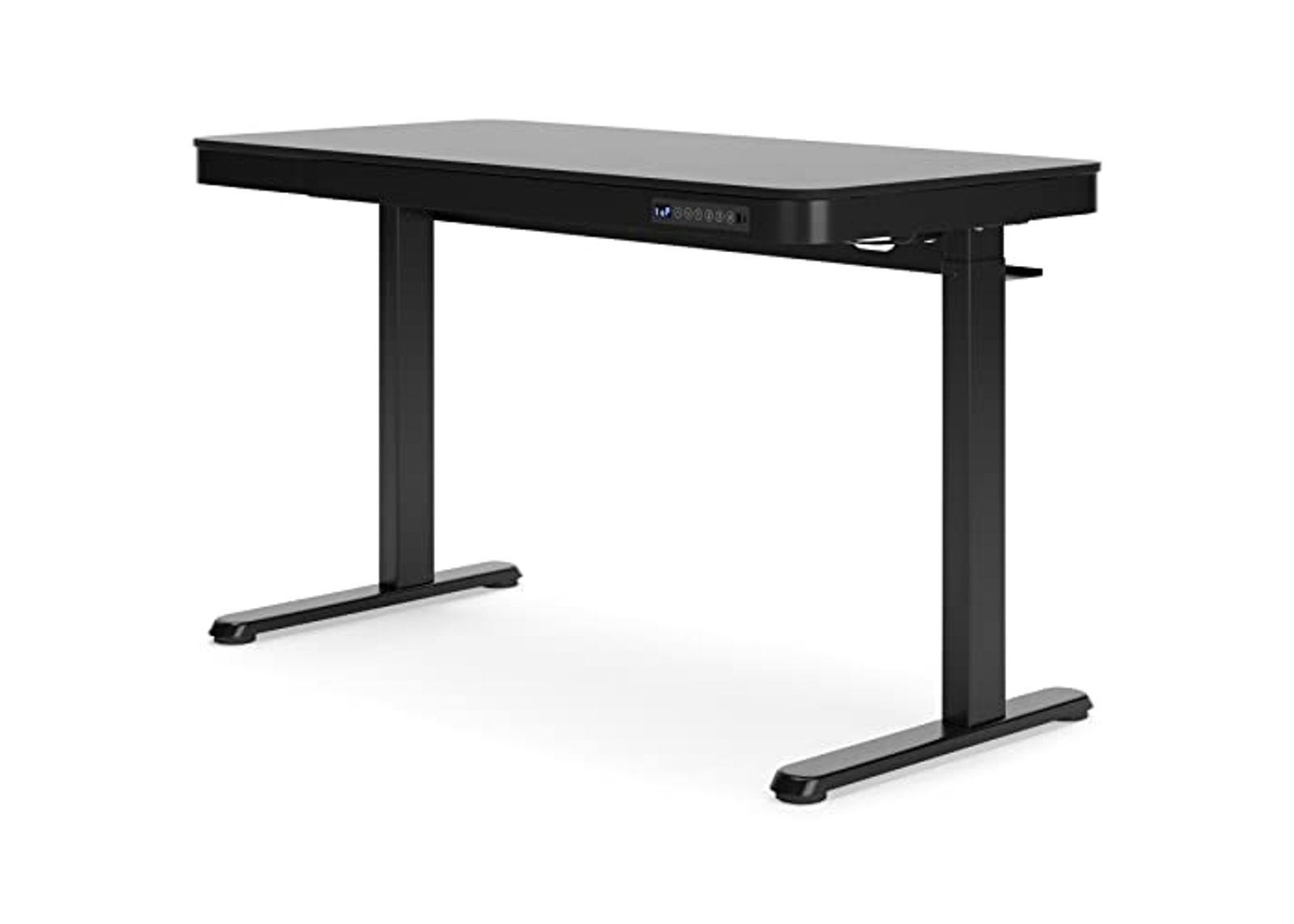 Signature Design by Ashley Lynxtyn Modern Adjustable Height Desk with USB Ports, Black