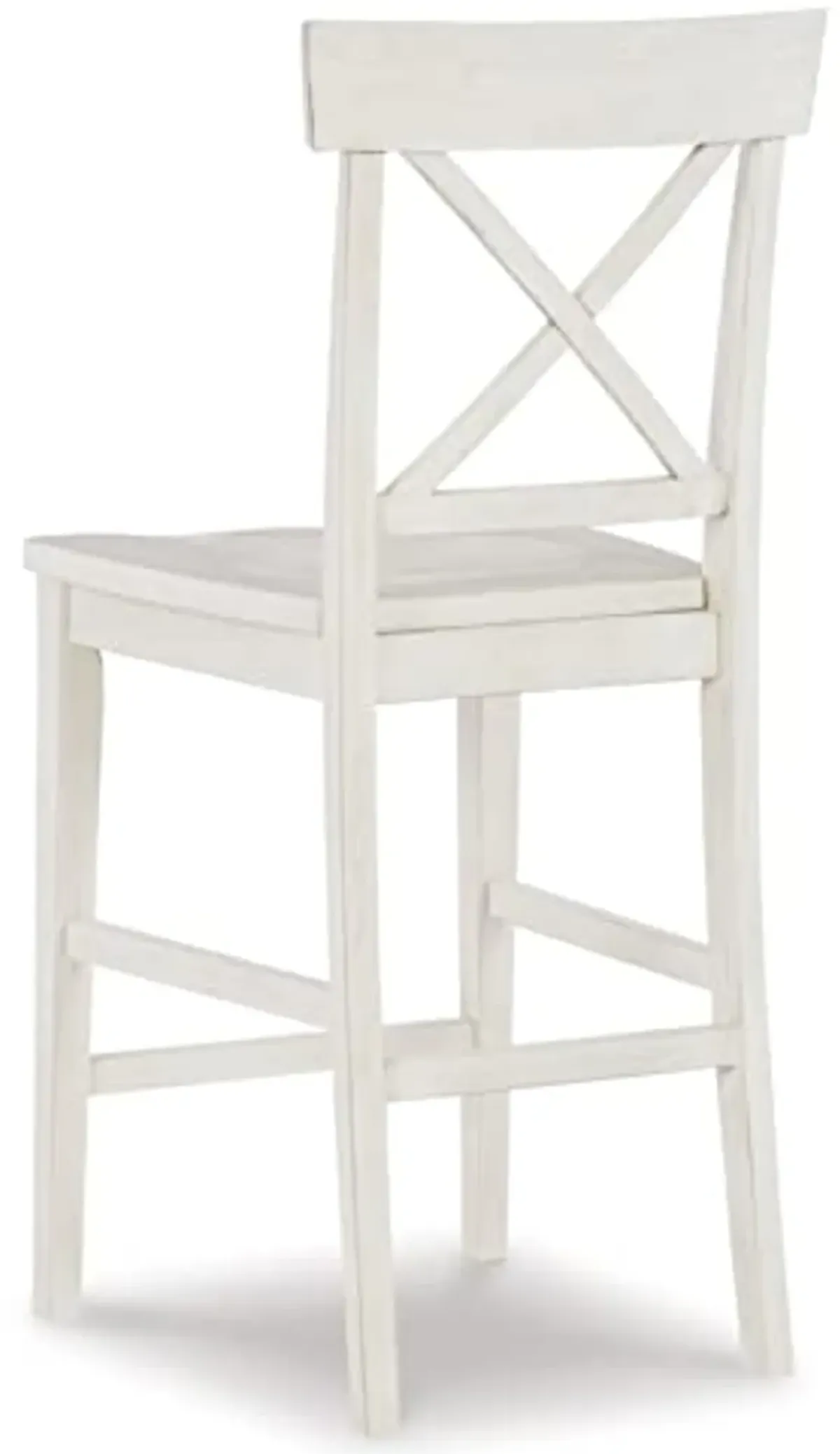 Signature Design by Ashley Stuven Farmhouse Counter Height Barstool, 2 Count, White