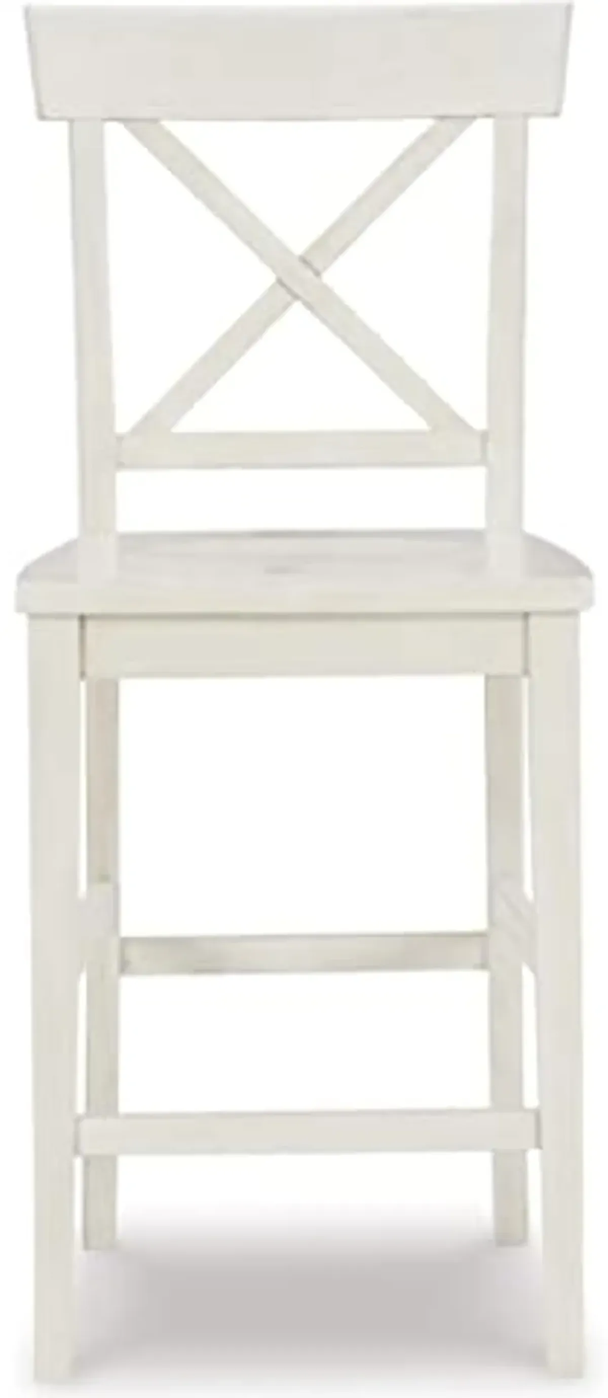 Signature Design by Ashley Stuven Farmhouse Counter Height Barstool, 2 Count, White