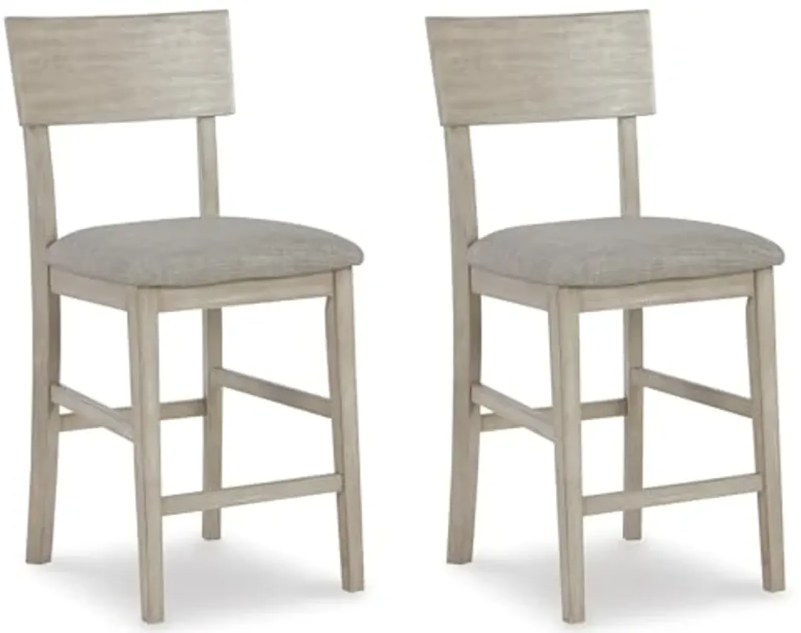 Signature Design by Ashley Waylowe Contemporary Counter Height Barstool, 2 Count, Light Tan