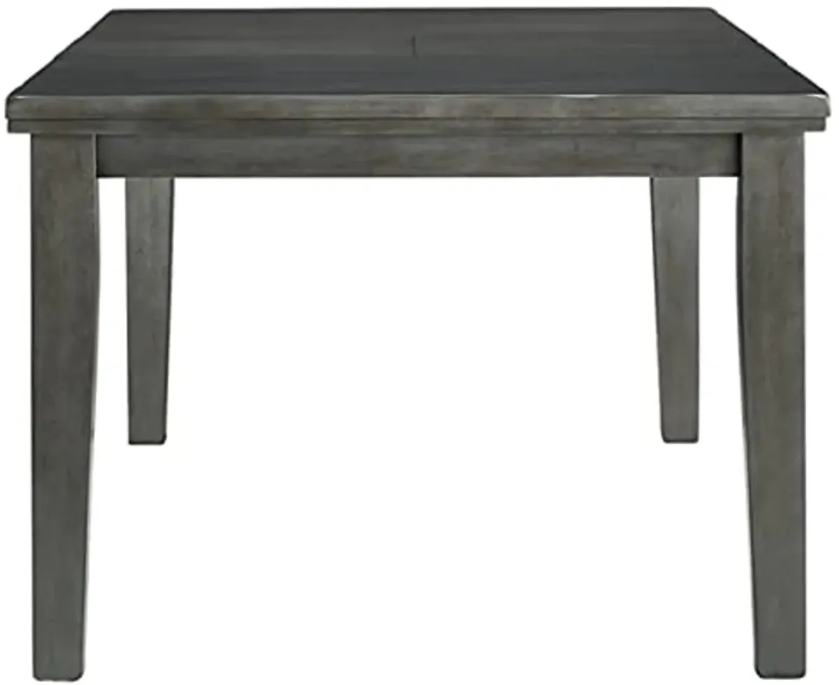 Signature Design by Ashley Hallanden Modern Farmhouse Dining Room Butterfly Extension Table, Dark Gray