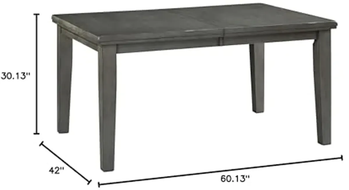 Signature Design by Ashley Hallanden Modern Farmhouse Dining Room Butterfly Extension Table, Dark Gray