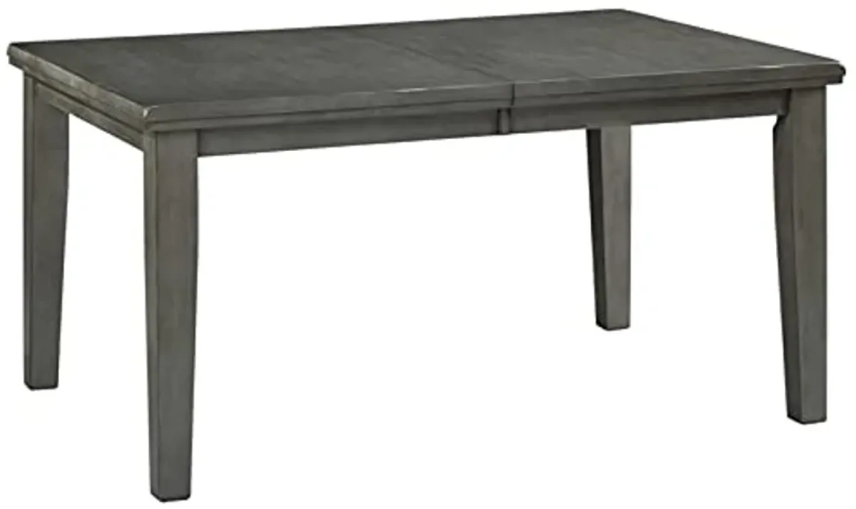 Signature Design by Ashley Hallanden Modern Farmhouse Dining Room Butterfly Extension Table, Dark Gray