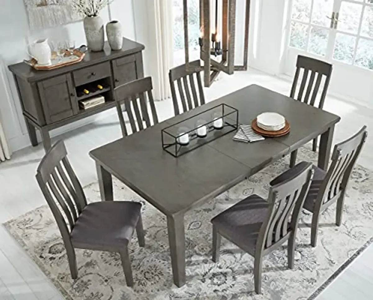 Signature Design by Ashley Hallanden Modern Farmhouse Dining Room Butterfly Extension Table, Dark Gray