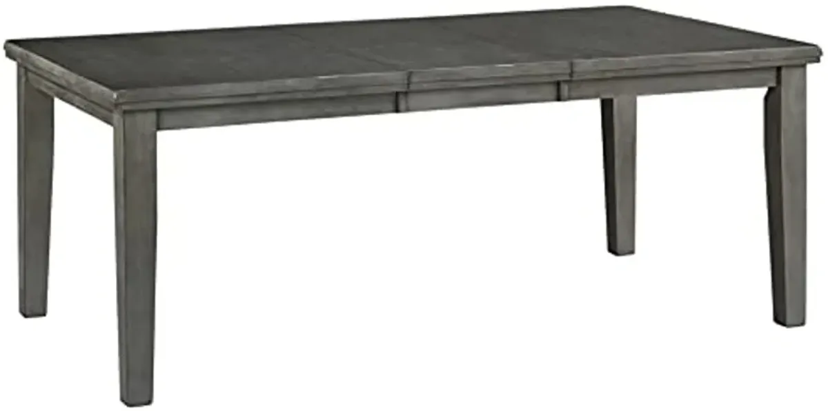 Signature Design by Ashley Hallanden Modern Farmhouse Dining Room Butterfly Extension Table, Dark Gray