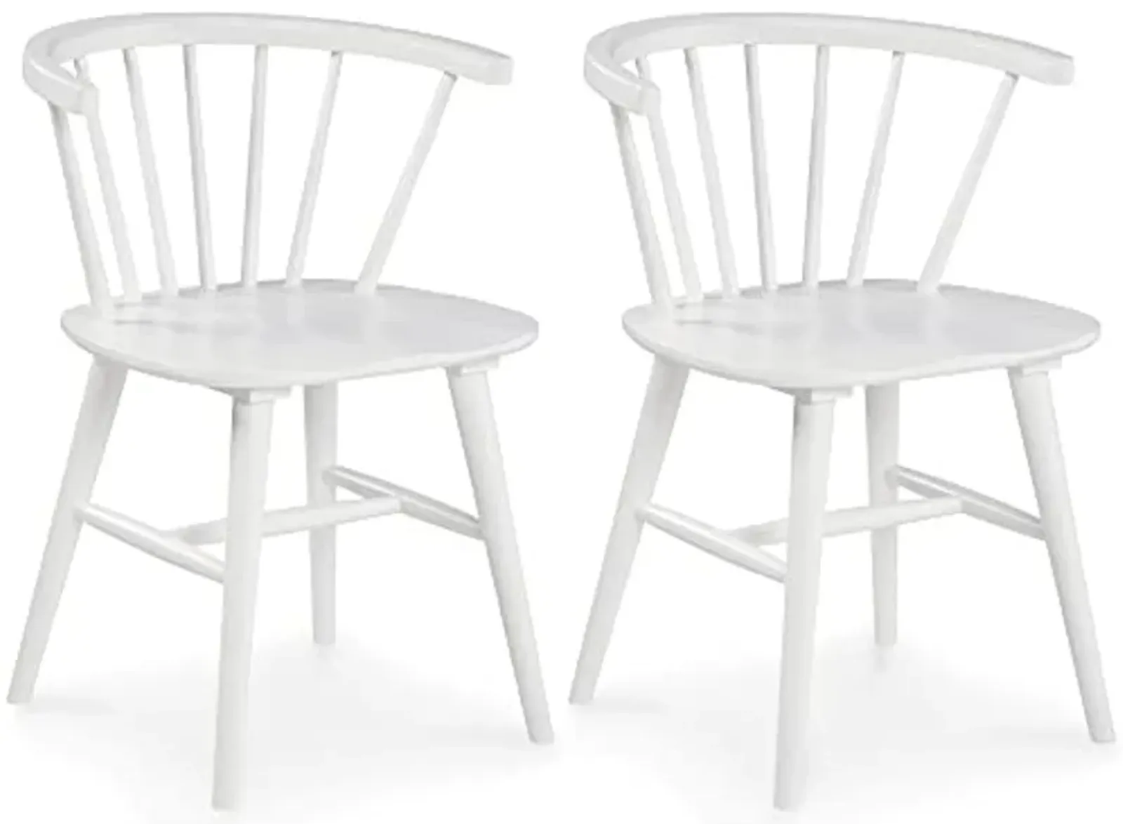 Signature Design by Ashley Grannen Modern 18" Spindle Back Dining Chair, 2 Count, White