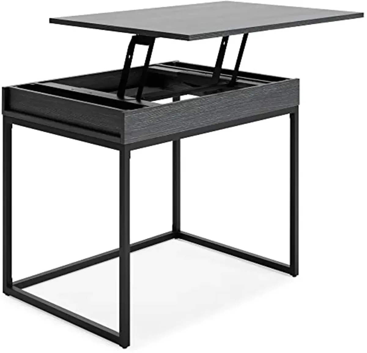 Signature Design by Ashley Yarlow Contemporary 36" Home Office Lift Top Desk , Gray & Black