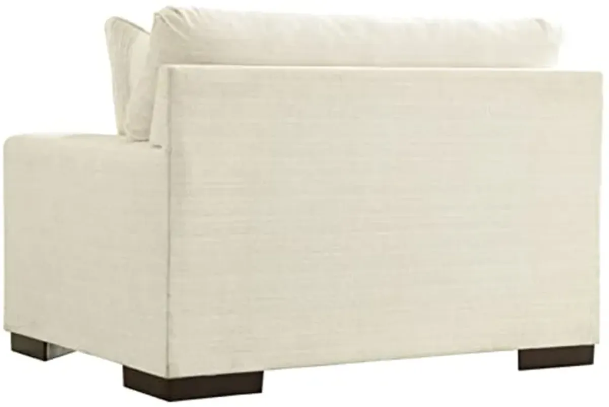 Signature Design by Ashley Maggie Contemporary Upholstered Chair and a Half, Beige