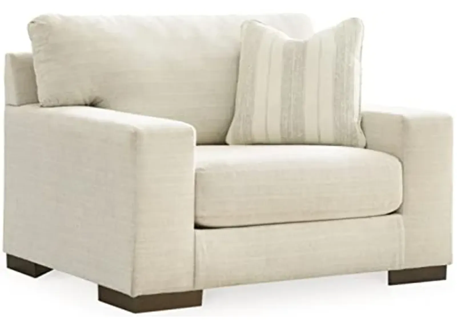 Signature Design by Ashley Maggie Contemporary Upholstered Chair and a Half, Beige