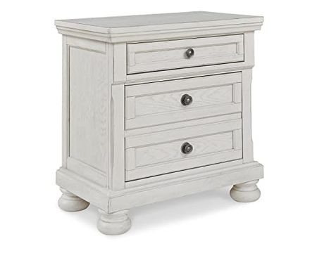 Signature Design by Ashley Robbinsdale Traditional 2 Drawer Night Stand, White