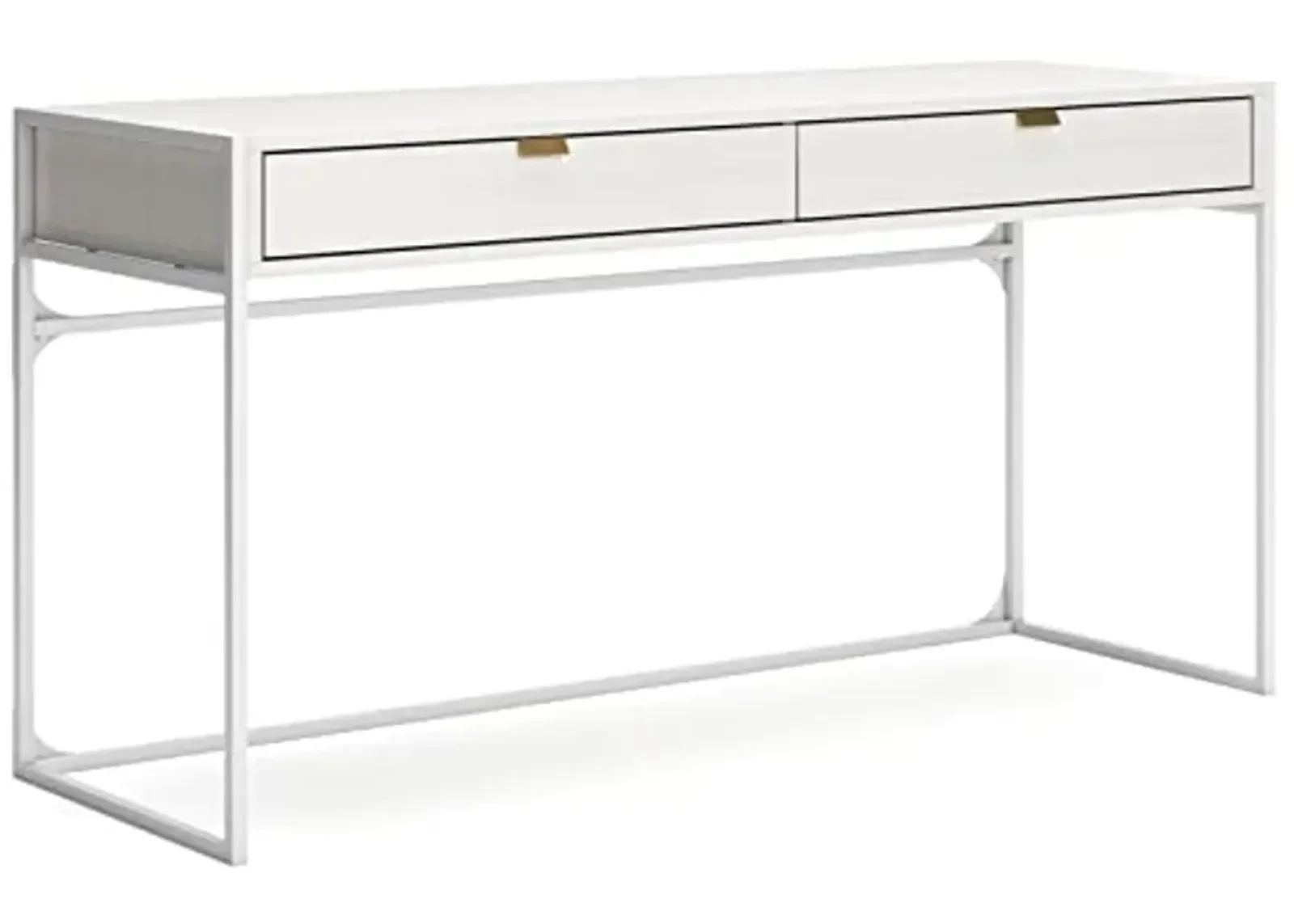 Signature Design by Ashley Deznee Modern Home Office Desk with 2 Drawers, White