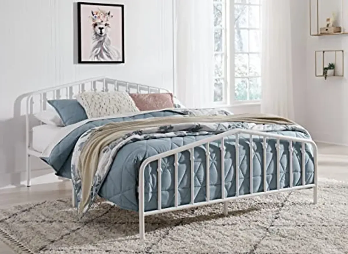 Signature Design by Ashley Casual Trentlore Metal Bed, Queen, White