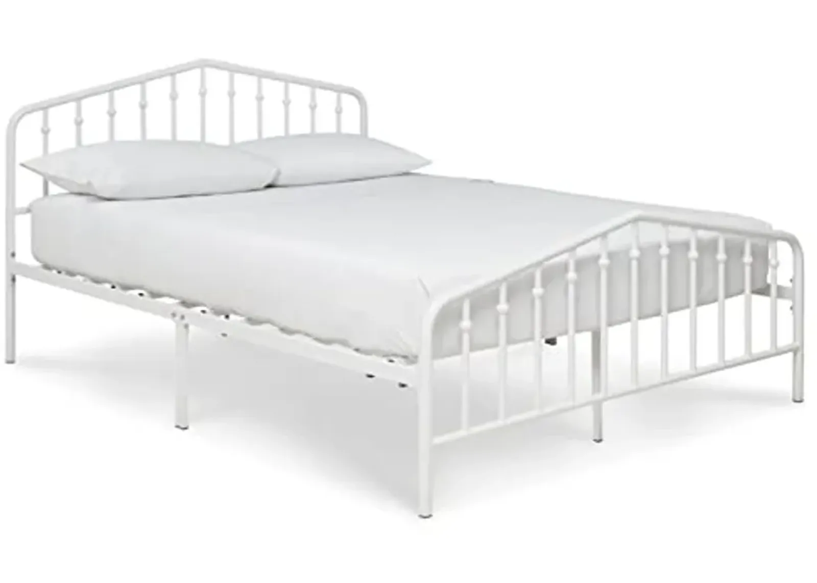 Signature Design by Ashley Casual Trentlore Metal Bed, Queen, White