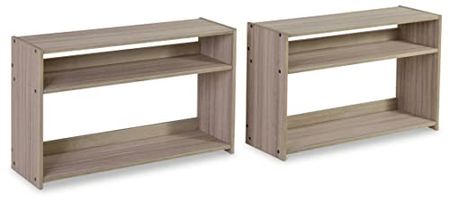 Signature Design by Ashley Wrenalyn Traditional Under Bed Bookcases ONLY, 2 Count, Natural Wood Grain