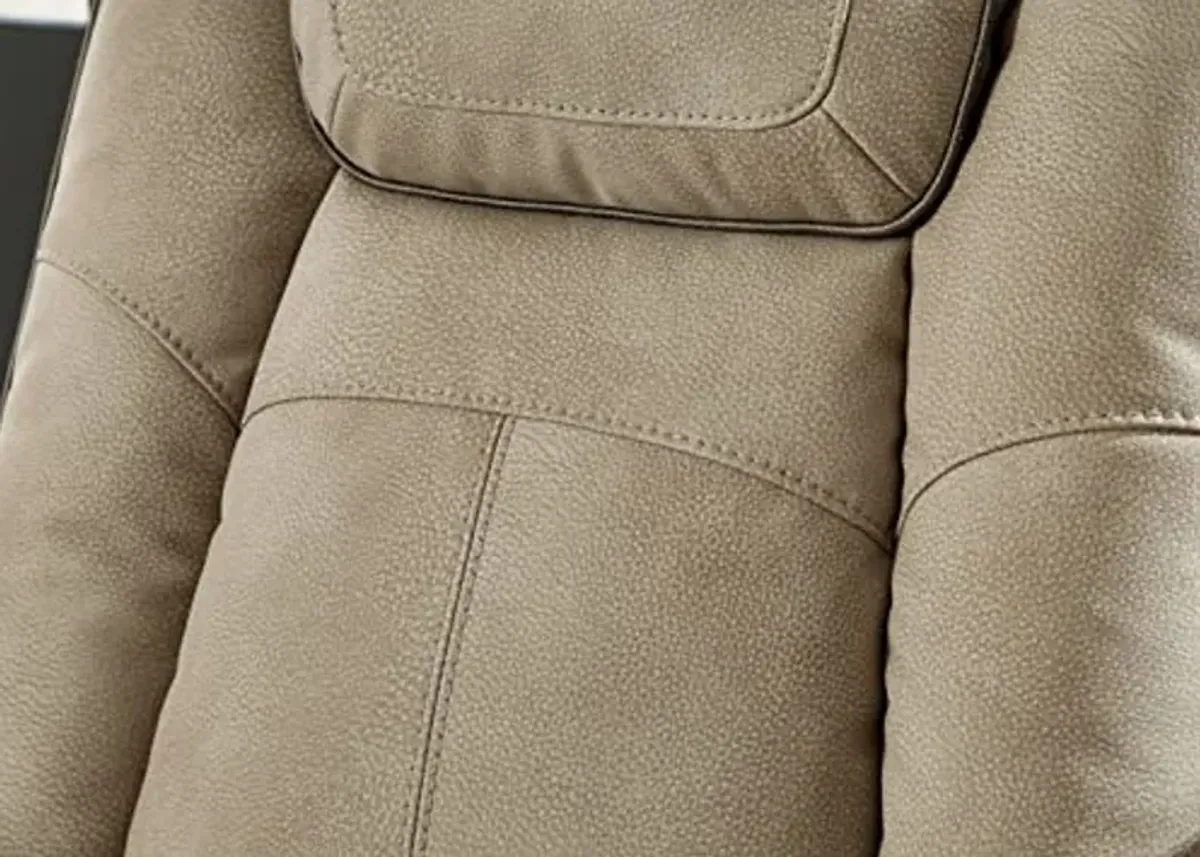 Signature Design by Ashley Next-Gen DuraPella Power Recliner with Adjustable Headrest, Sand