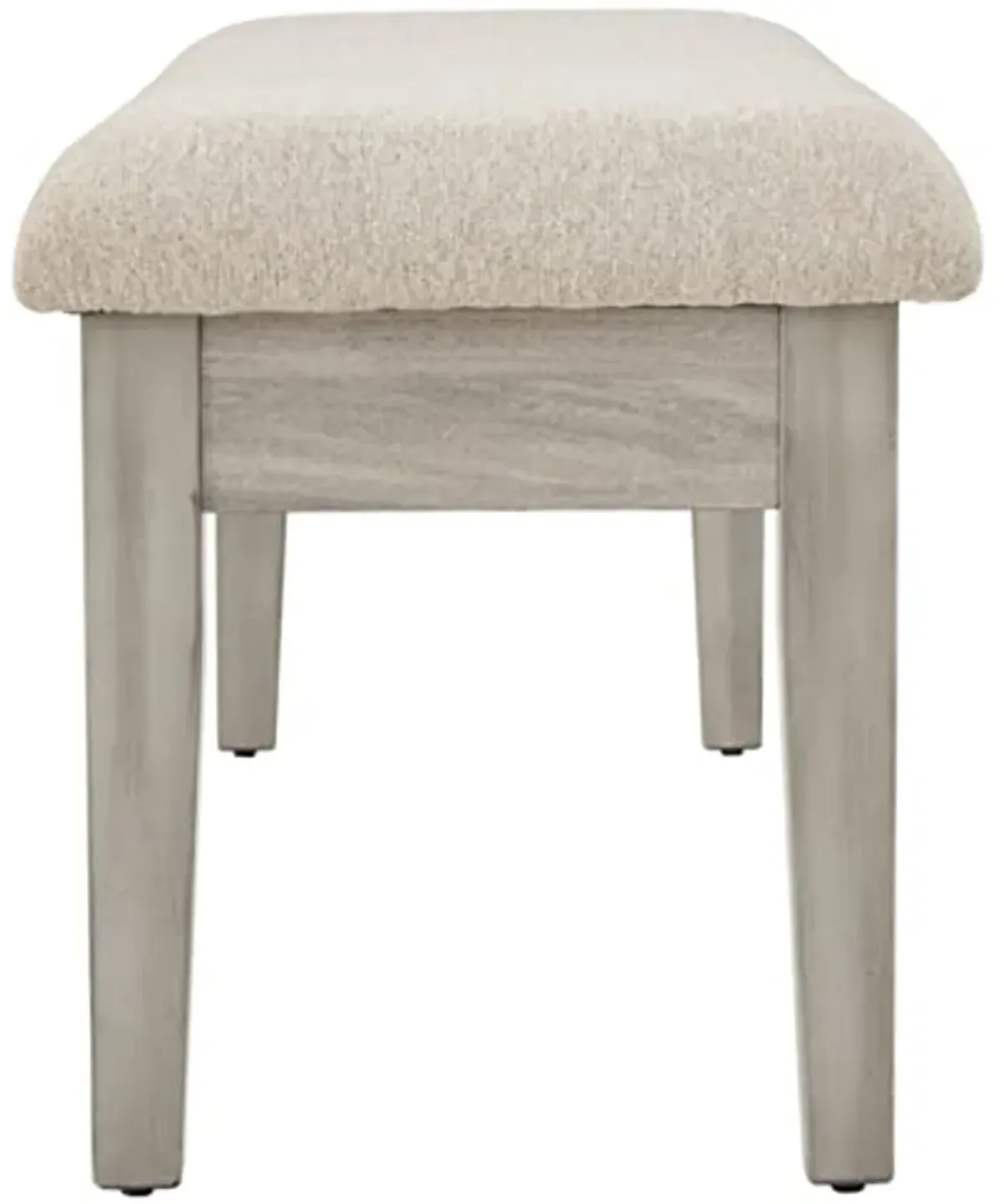 Signature Design by Ashley Parellen Upholstered Storage Dining Bench, Beige