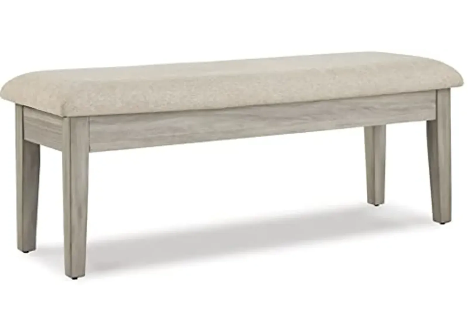 Signature Design by Ashley Parellen Upholstered Storage Dining Bench, Beige