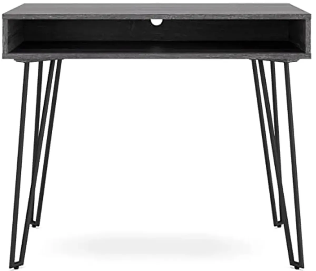 Signature Design by Ashley Strumford Contemporary Home Office Small Writing Desk, Charcoal Gray