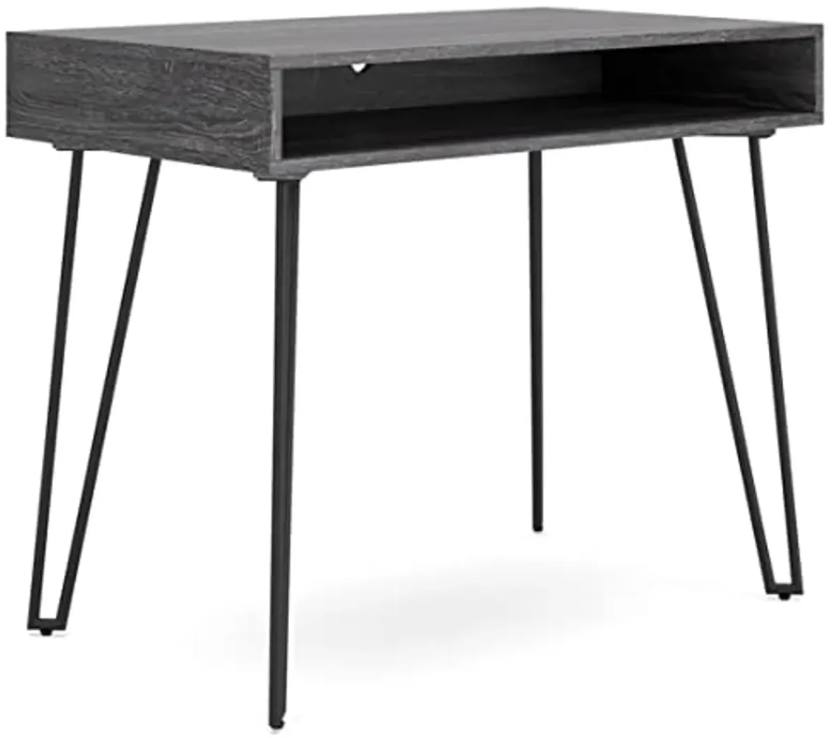 Signature Design by Ashley Strumford Contemporary Home Office Small Writing Desk, Charcoal Gray