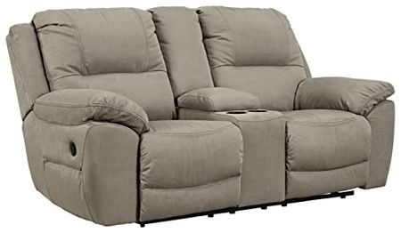 Signature Design by Ashley Next-Gen Gaucho Classic Reclining Loveseat with Console, Beige