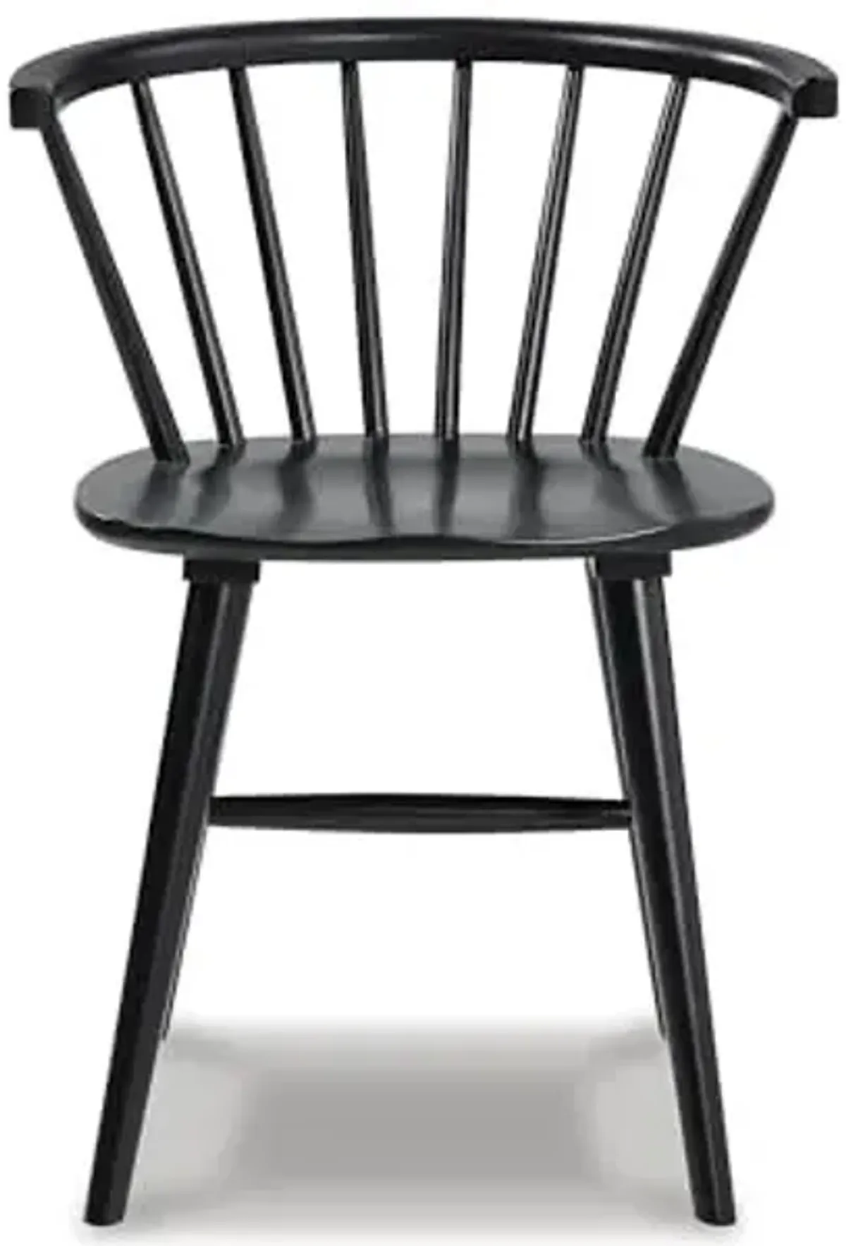 Signature Design by Ashley Otaska Modern Farmhouse Spindle Dining Chair, Set of 2, Black