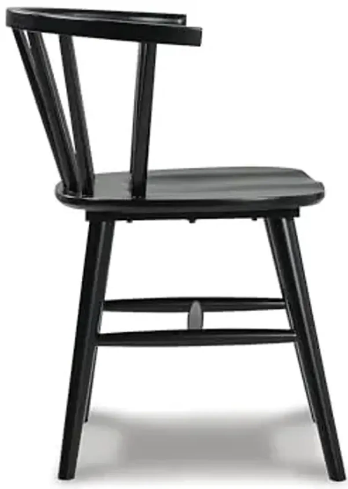 Signature Design by Ashley Otaska Modern Farmhouse Spindle Dining Chair, Set of 2, Black