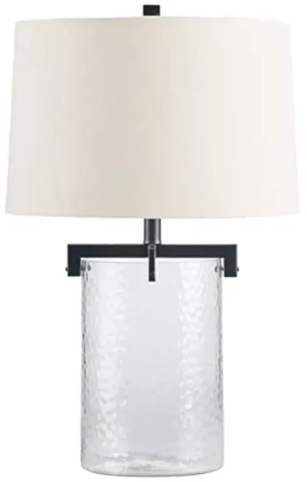 Signature Design by Ashley Fentonley Casual 25.38" Table Lamp, Clear & White