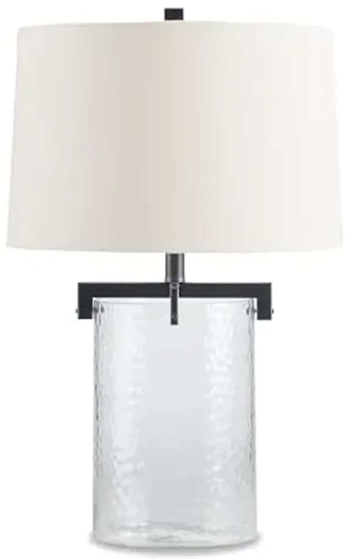 Signature Design by Ashley Fentonley Casual 25.38" Table Lamp, Clear & White