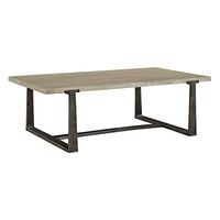 Signature Design by Ashley Dalenville Contemporary Rectangular Coffee Table, Gray & Antiqued Pewter-Tone Finish