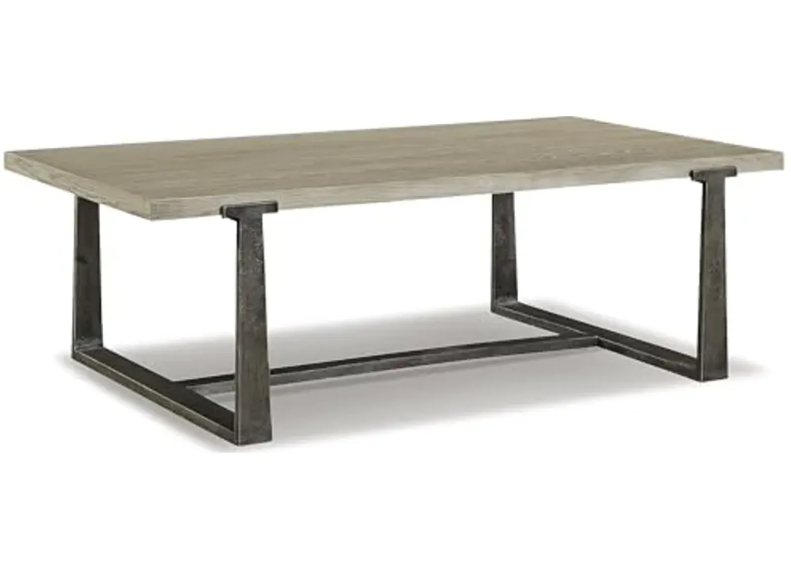 Signature Design by Ashley Dalenville Contemporary Rectangular Coffee Table, Gray & Antiqued Pewter-Tone Finish