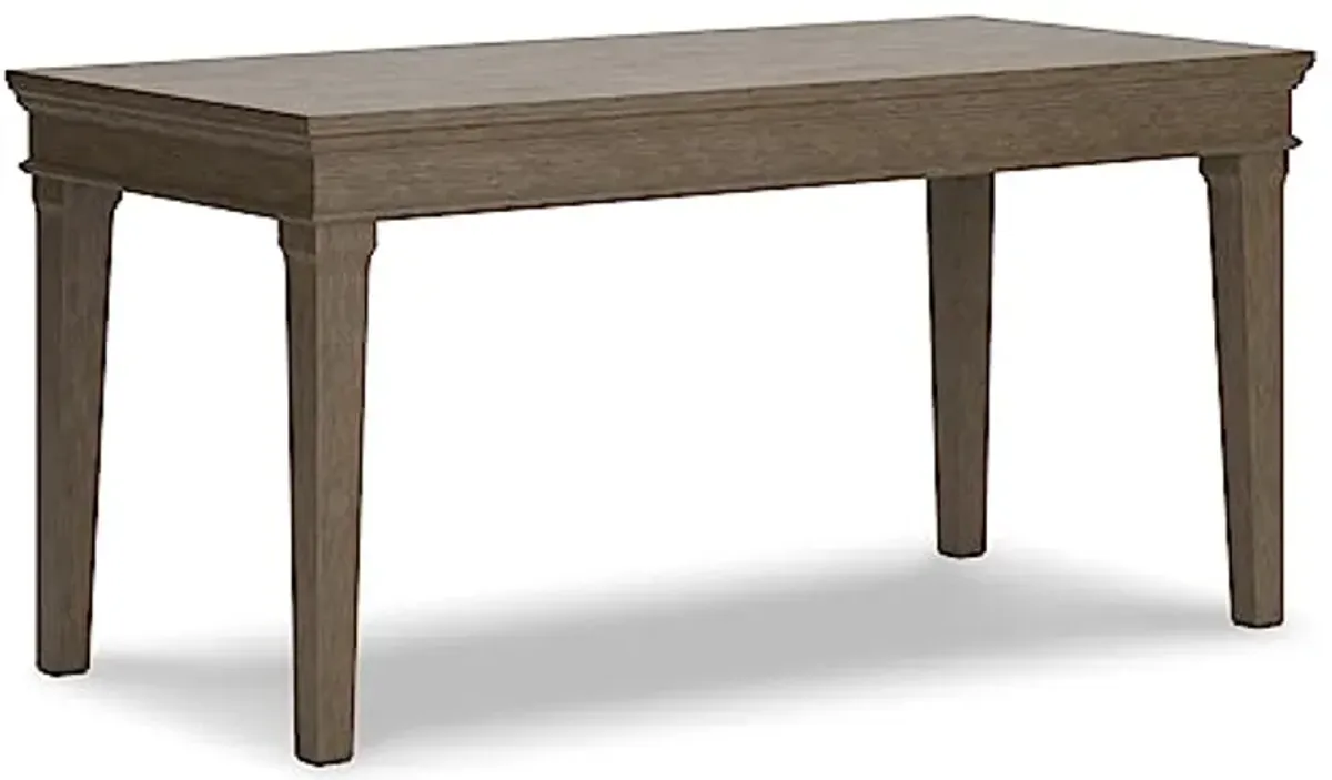 Ashley Furniture Signature Design by Ashley Janismore Traditional Home Office 63 inch Desk in Weathered Gray