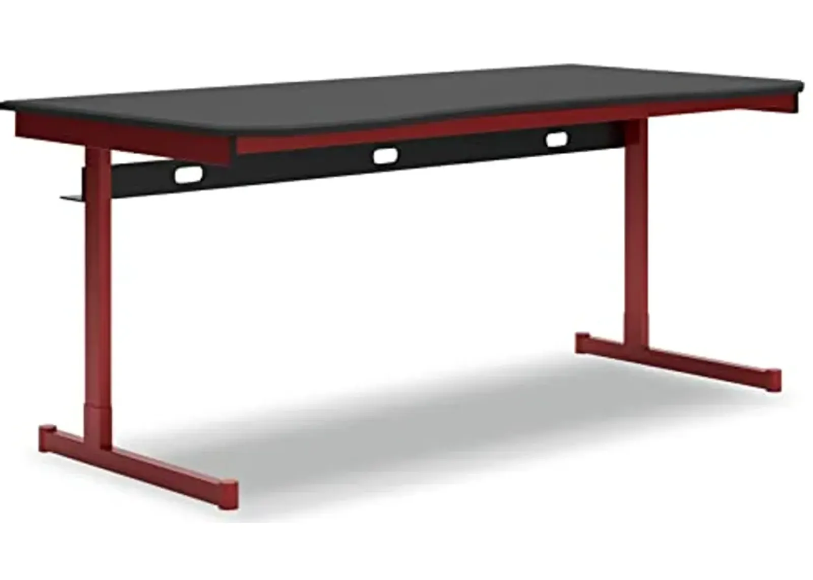 Signature Design by Ashley Lynxtyn Contemporary Home Office Desk with Headset Hanger, Red & Black