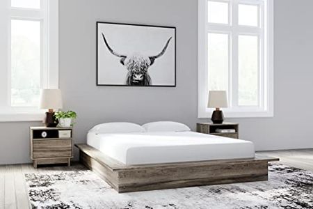 Signature Design by Ashley Shallifer Traditional Platform Bed, Full, Brown