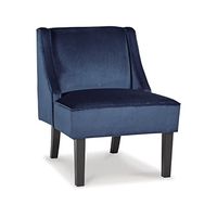 Signature Design by Ashley Janesley Modern Wingback Velvet Accent Chair, Navy