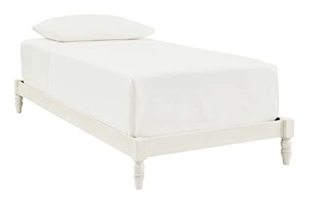 Signature Design by Ashley Tannally Traditional Wood Platform Bed Frame, Twin, White