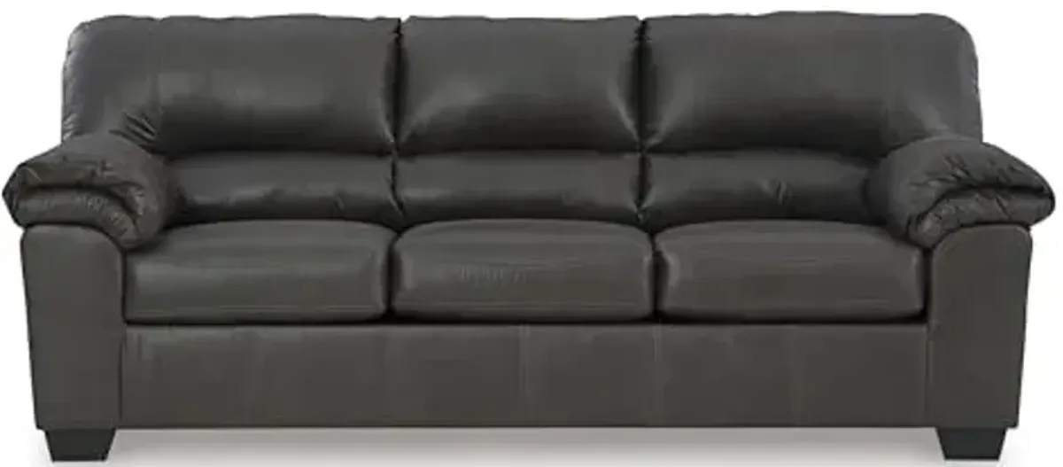 Signature Design by Ashley Bladen Faux Leather Sofa, Gray