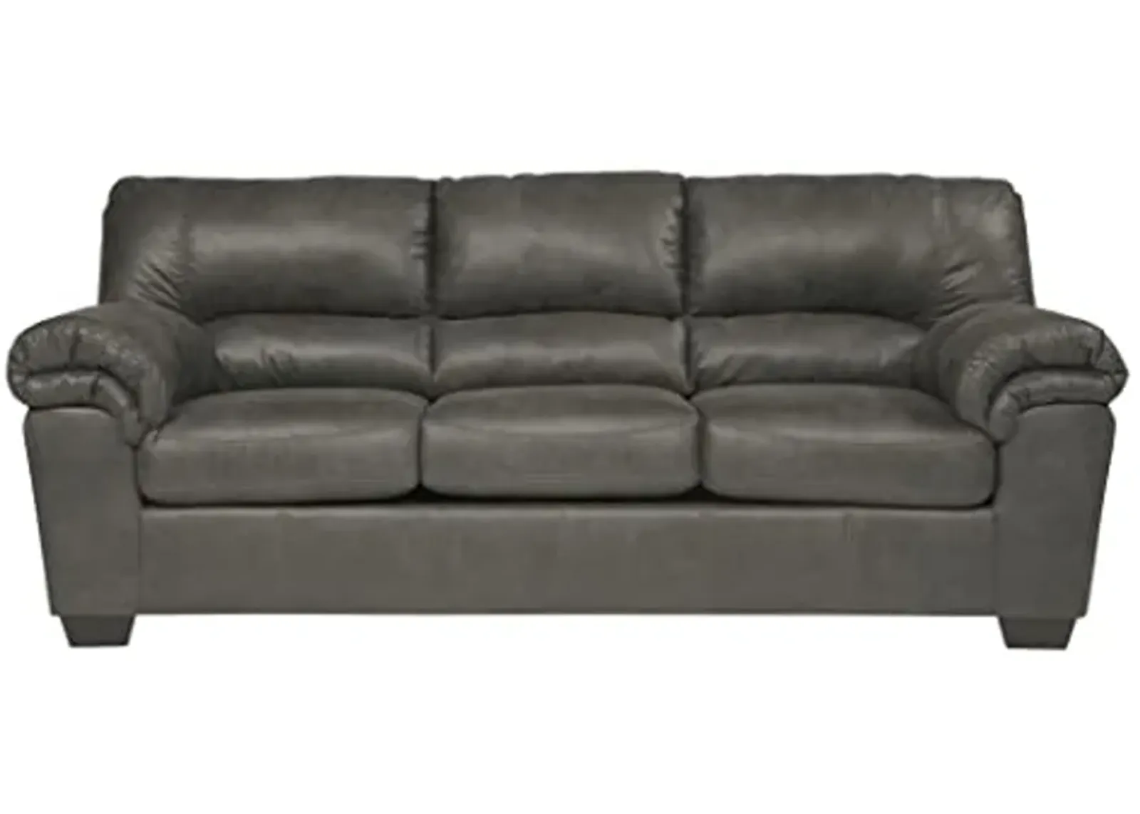 Signature Design by Ashley Bladen Faux Leather Sofa, Gray