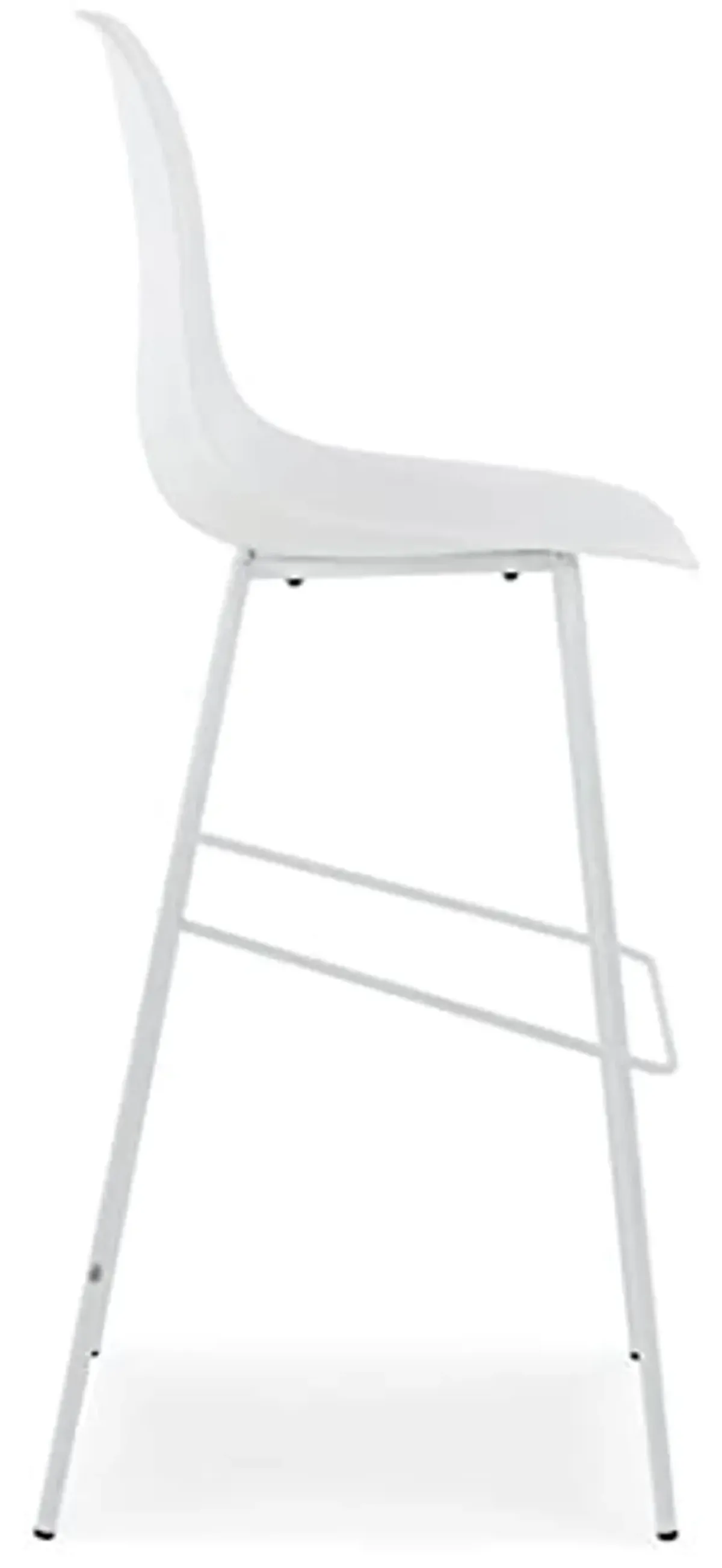 Signature Design by Ashley Forestead Modern Bar Height Bucket Barstool, 2 Count, White